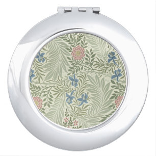 William Morris Larkspur Floral Wallpaper Makeup Mirror