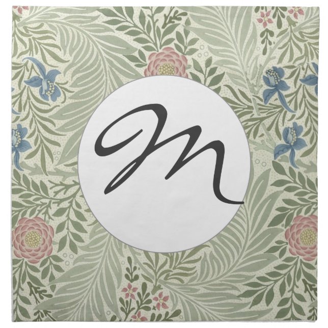 William Morris Larkspur Floral Wallpaper Napkin (Front)