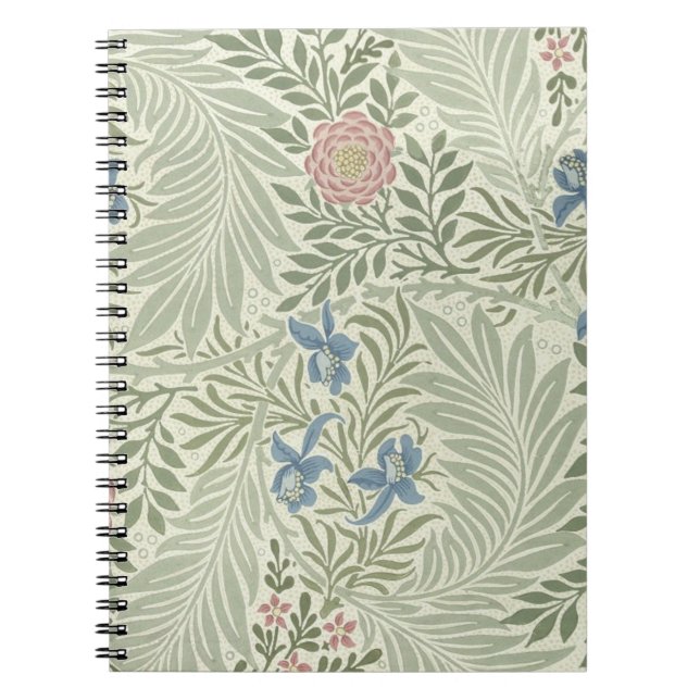 William Morris Larkspur Floral Wallpaper Notebook (Front)