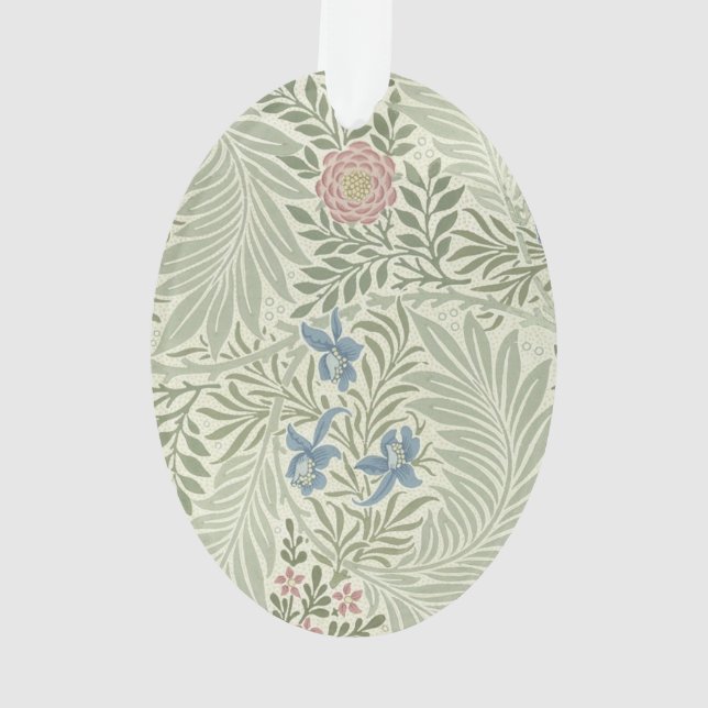 William Morris Larkspur Floral Wallpaper Ornament (Back)