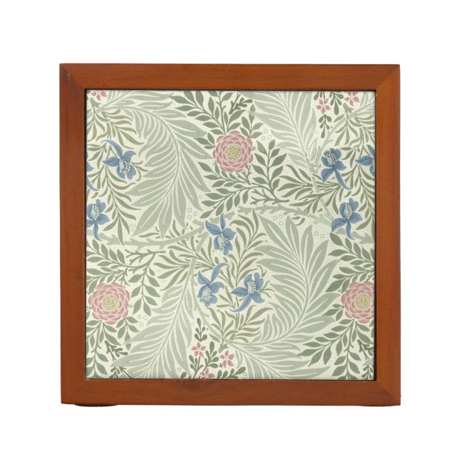 William Morris Larkspur Floral Wallpaper Pencil Holder (Front)