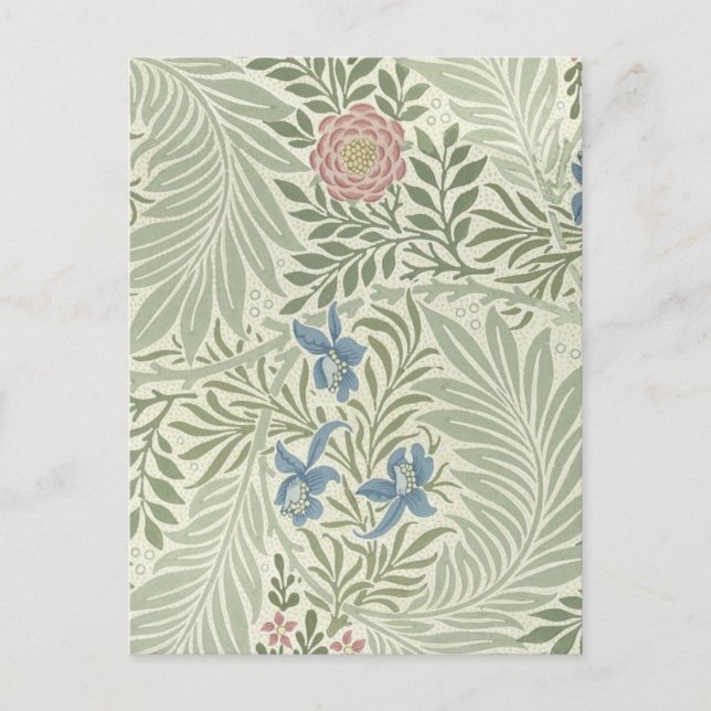 William Morris Larkspur Floral Wallpaper Postcard (Front)