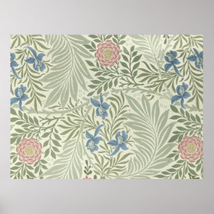 William Morris Larkspur Floral Wallpaper Poster