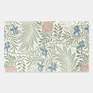 William Morris Larkspur Floral Wallpaper Rectangular Sticker
