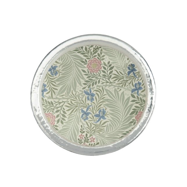 William Morris Larkspur Floral Wallpaper Ring (Front)