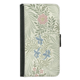 William Morris Larkspur Floral Wallpaper Samsung Galaxy S5 Wallet Case
