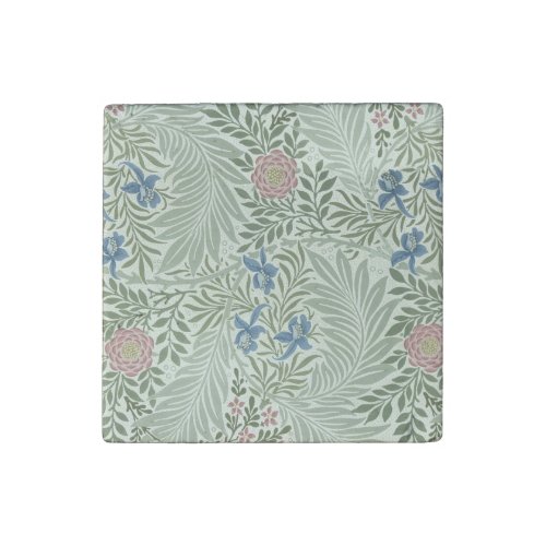 William Morris Larkspur Floral Wallpaper Stone Magnet