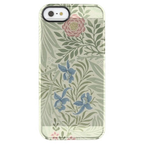 William Morris Larkspur Floral Wallpaper Clear iPhone SE55s Case