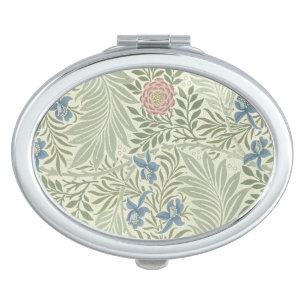 William Morris Larkspur Floral Wallpaper Vanity Mirror
