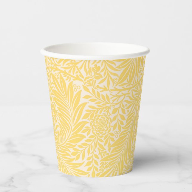 William Morris - Larkspur Leaves & Flower Pattern Paper Cups (Front)