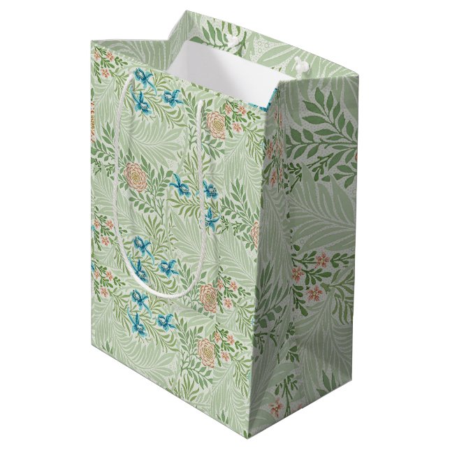 William Morris Larkspur Medium Gift Bag (Back Angled)
