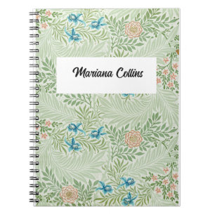 William Morris Larkspur Personalized Notebook