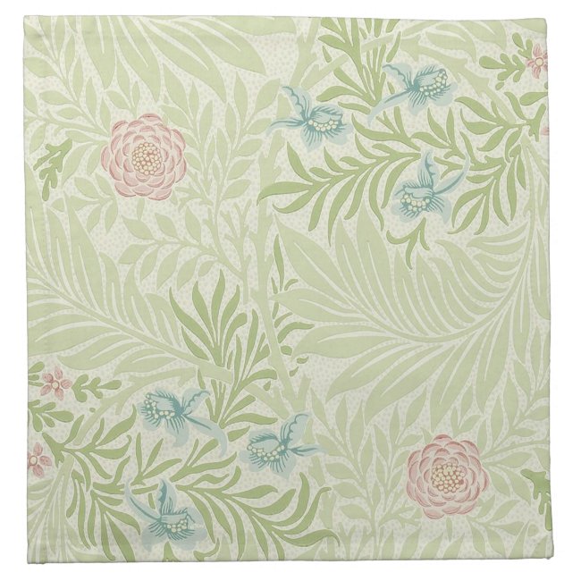 William Morris - Larkspur - Pink Flowers & Leaves