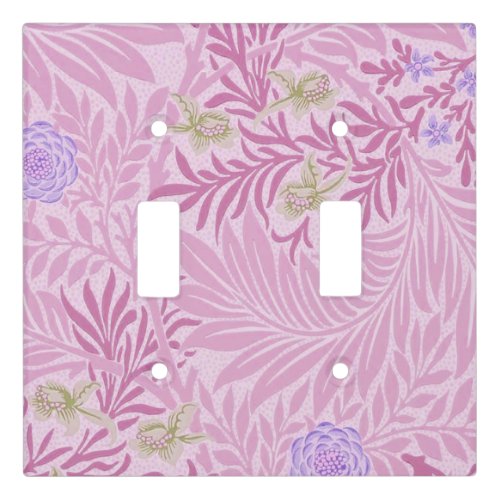 William Morris _ Larkspur _ Pink Flowers  Leaves Light Switch Cover