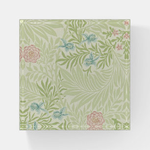 William Morris - Larkspur - Pink Flowers & Leaves Paperweight