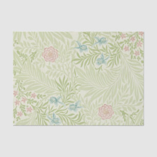 William Morris - Larkspur - Pink Flowers & Leaves Tissue Paper