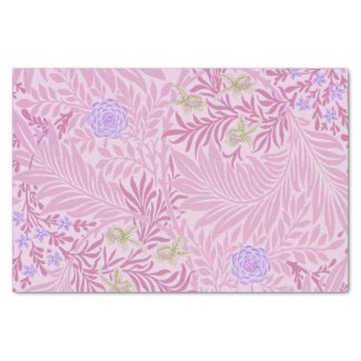 William Morris - Larkspur - Pink Flowers & Leaves Tissue Paper