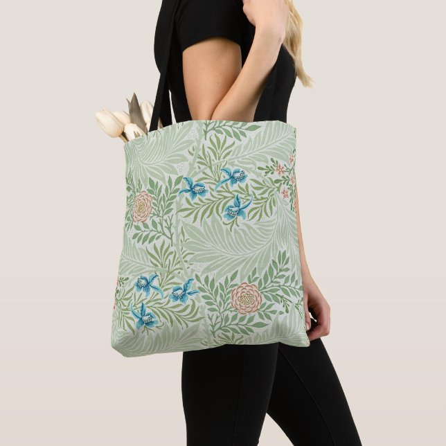 William Morris Larkspur Tote Bag (Close Up)