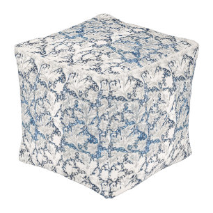 William Morris LEAF PATTERN COTTON Cube Pouf