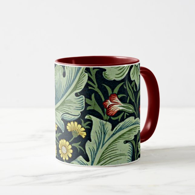 William Morris - Leicester, floral pattern Mug (Front Right)