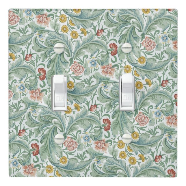 William Morris Leicester Leaves Flowers Carnation  Light Switch Cover (In Situ)