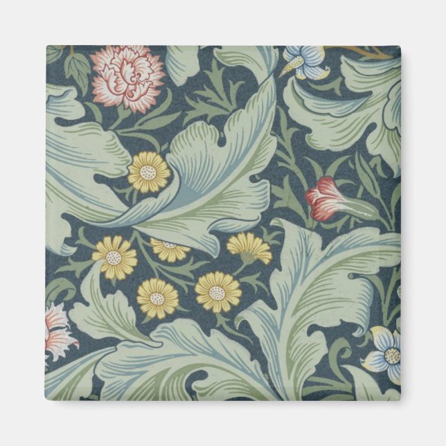 William Morris Leicester Leaves Flowers Carnation Magnet (Front)