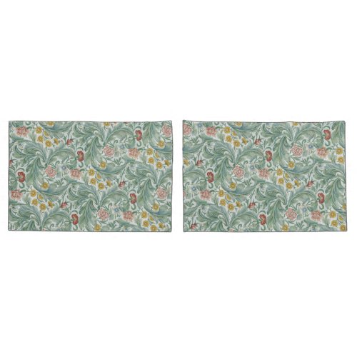 William Morris Leicester Leaves Flowers Carnation Pillow Case