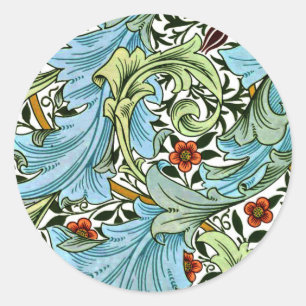 William Morris - Leicester vintage floral design Classic Round Sticker