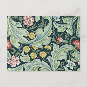 William Morris - Leicester Vintage Floral Design Postcard by Virginia5050 at Zazzle