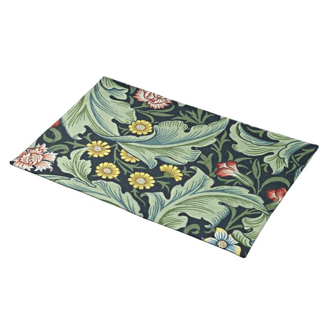 William Morris - Leicester, vintage pattern Cloth Placemat (On Table)