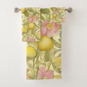 William Morris Lemon & Floral Bath Towel Set