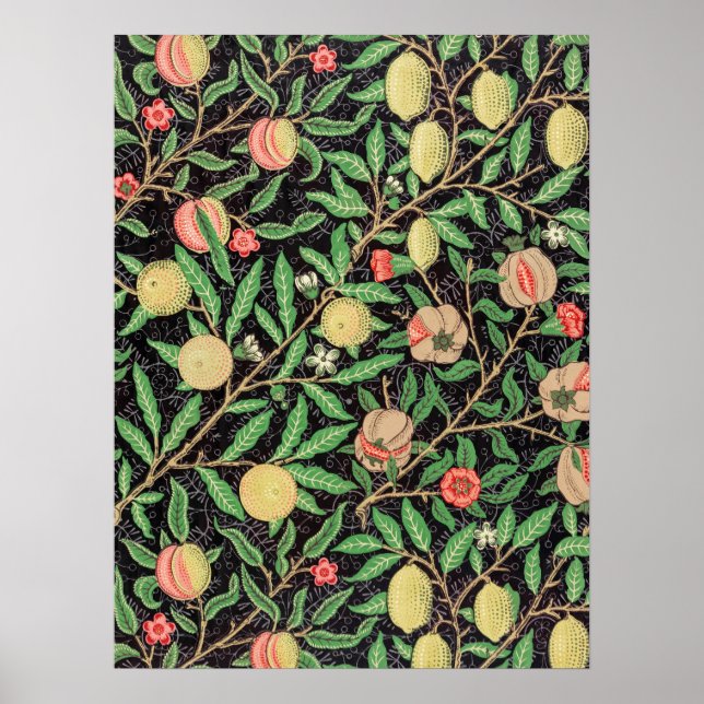 William Morris Lemon Pattern Victorian Design Poster (Front)