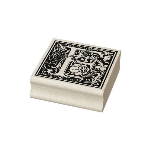 William Morris Letter F Rubber Stamp