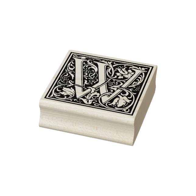 William Morris Letter W Rubber Stamp (Stamp)