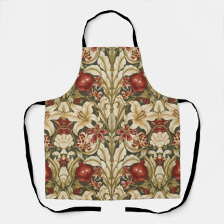 William Morris Lily and Pomegranate Floral pattern Apron