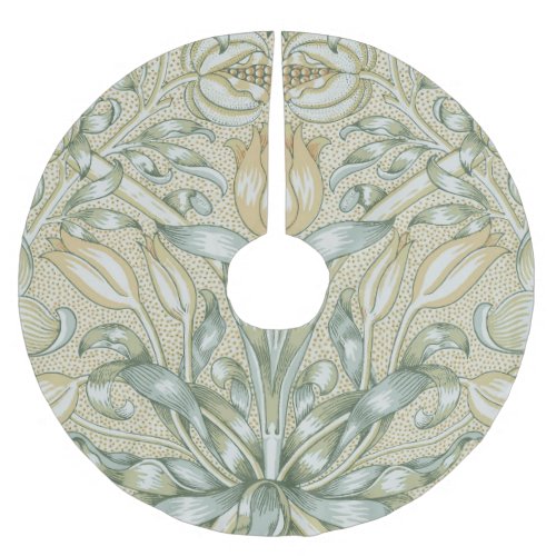 William Morris Lily and Pomegranate Flower Classic Brushed Polyester Tree Skirt