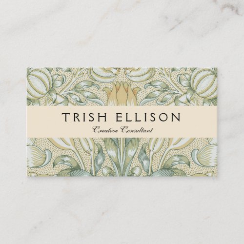 William Morris Lily and Pomegranate Flower Classic Business Card