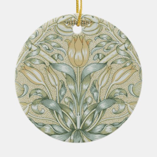 William Morris Lily and Pomegranate Flower Classic Ceramic Ornament