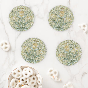 William Morris Lily and Pomegranate Flower Classic Coaster Set