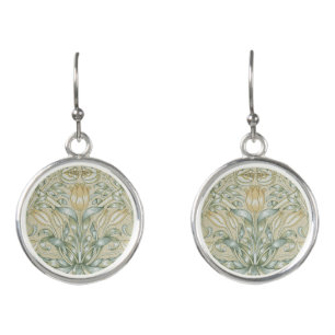 William Morris Lily and Pomegranate Flower Classic Earrings