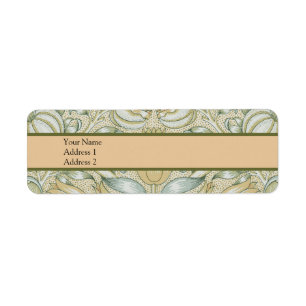 William Morris Lily and Pomegranate Flower Classic Label