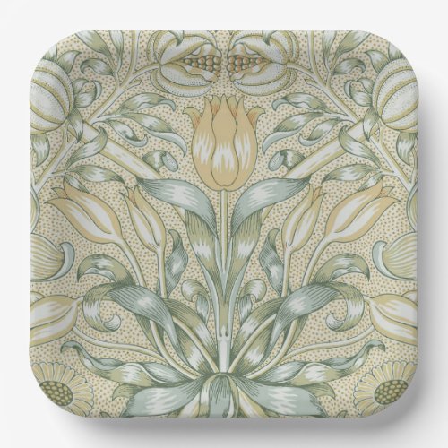 William Morris Lily and Pomegranate Flower Classic Paper Plates