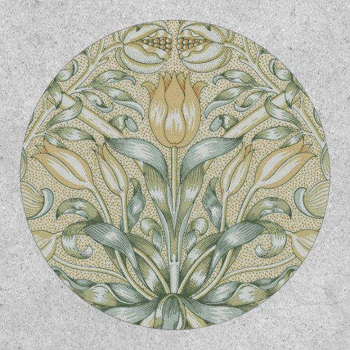 William Morris Lily and Pomegranate Flower Classic Patch