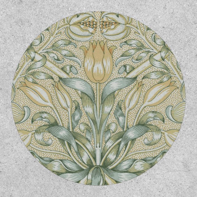 William Morris Lily and Pomegranate Flower Classic Patch (Front)