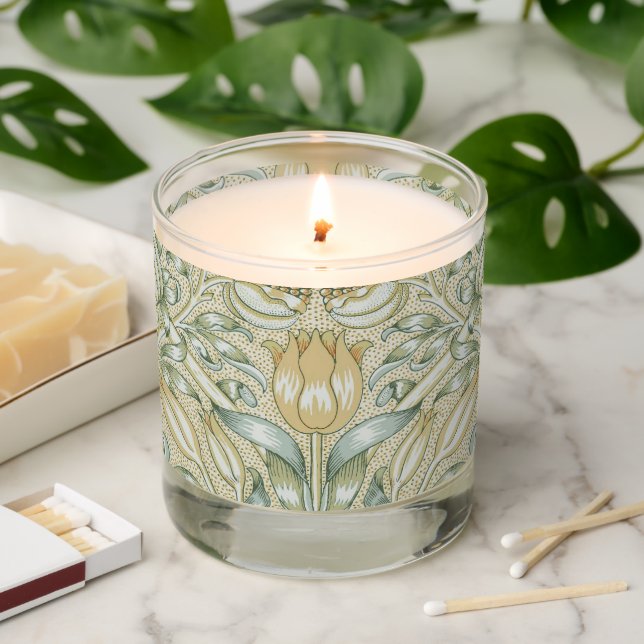 William Morris Lily and Pomegranate Flower Classic Scented Candle (Lit)