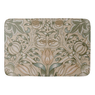 William Morris Lily and Pomegranate Flower Pattern Bath Mat