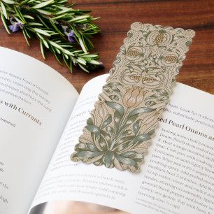 William Morris Lily and Pomegranate Flower Pattern Bookmarks