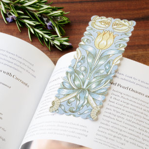 William Morris Lily and Pomegranate Flower Pattern Bookmarks