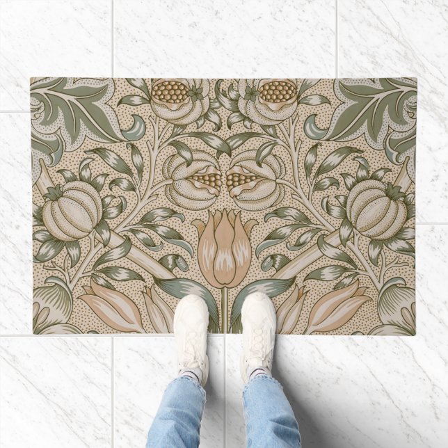 William Morris Lily and Pomegranate Flower Pattern Doormat (Indoor)