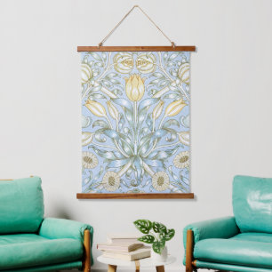 William Morris Lily and Pomegranate Flower Pattern Hanging Tapestry